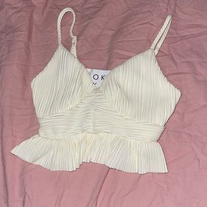 Butter Yellow Dressy Crop Top